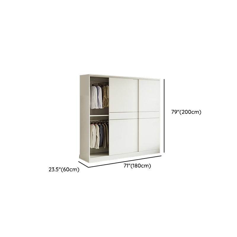 White Modish Manufactured Wood Independent Cabinet Armoire with Soft Close Drawer and Door, Interior Shelves - image 13