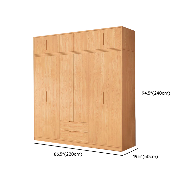 Wood Color Nordic Unfixed Wardrobe Closet - image 36