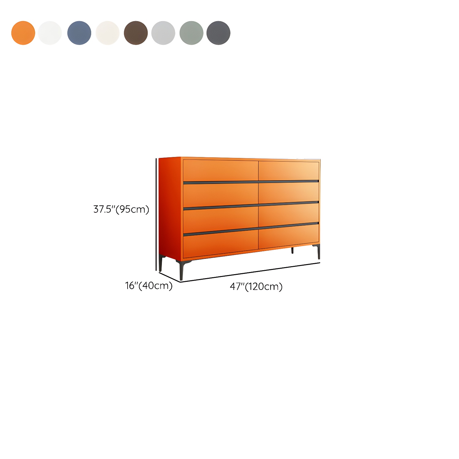 Glam Vertical Stone Storage Chest Bedroom Chest with 8 Drawers - image 24