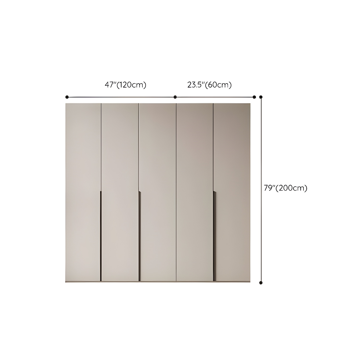 Modern Grey Wood Armoire with Solid Construction and Limited Warranty - image 22