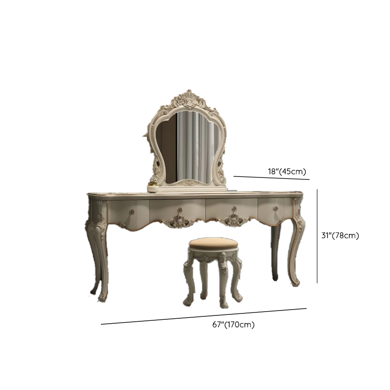 Standard/Small/Large Retro Cream Timber Vanity Set with Chair & Standing Mirror - image 18