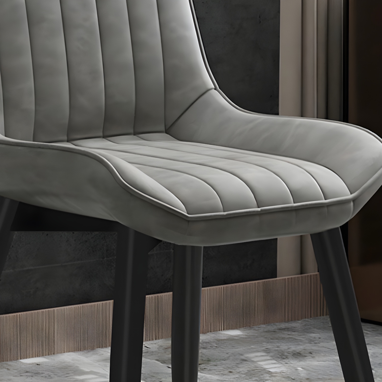 Glam Faux Leather Dining Chair Parsons Chair in Matte Finish for Home - image 13
