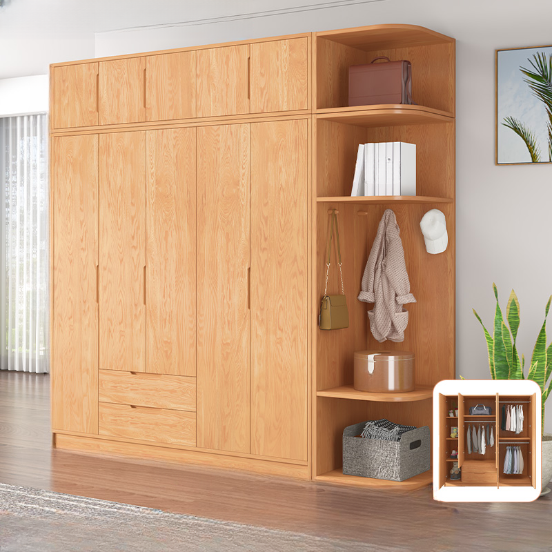 Wood Color Nordic Unfixed Wardrobe Closet - image 15