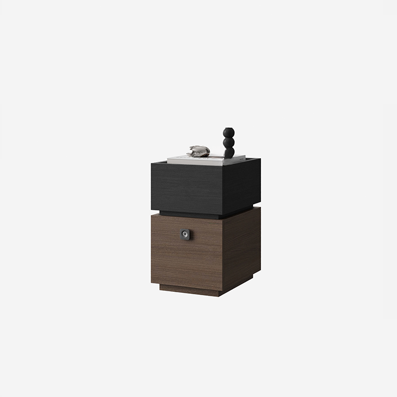 Organic Modern Nightstand With Drawer Organization featuring 2 Drawers and Composite Wood Countertop