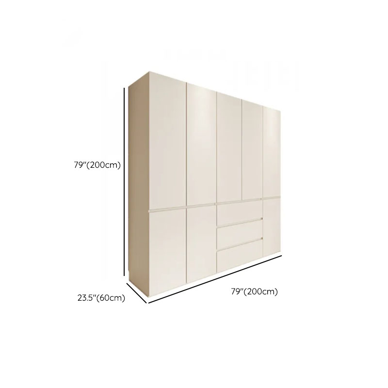 Beige Manufactured Wood Independent Wardrobe Closet with Soft Close Drawer, Soft Close Door, Interior Shelves, and Articulated Mechanism - image 10