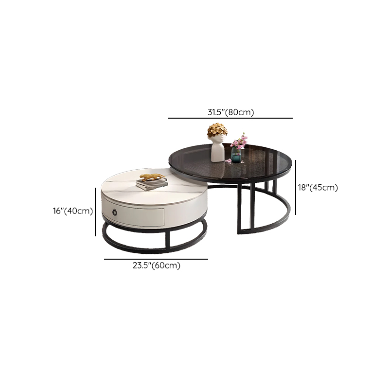 Nested Orbicular Framework Accent Table for Foyer Use - image 17
