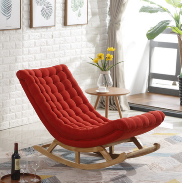 Cocoa/Azure/Olive Green Casual Rocking Chair Couch with Ottoman - image 14