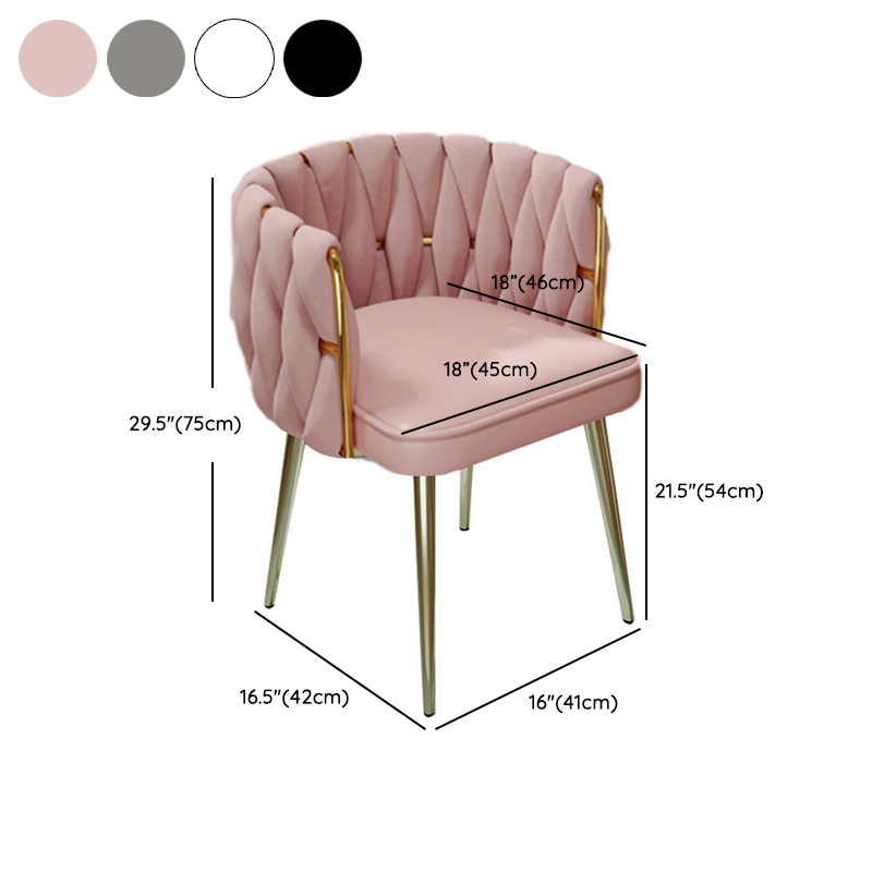 Glam Stable Framed Upholstered Arm Chair with Gold Base and Foot Pads for Dinette, Turned/Non-rotatable - image 11