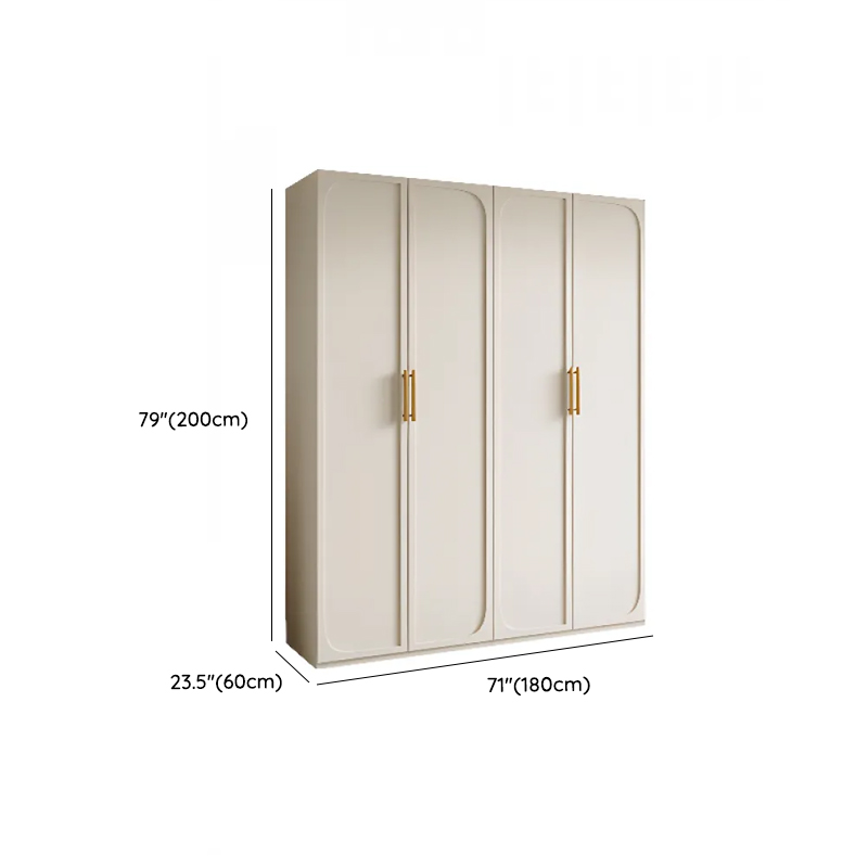 White Minimalist Wooden Wardrobe Closet with Soft Close Drawer, Soft Close Door, Interior Shelves, and Clothing Rod - image 17