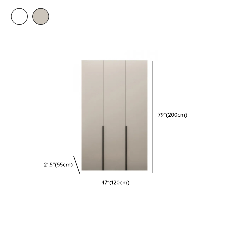 Modish Manufactured Wood Wardrobe Closet with Interior Shelves and Clothing Rod - image 9