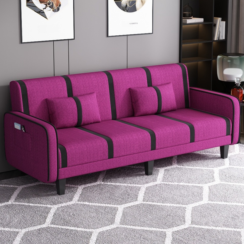 Striped Standard Sofa in Dark Gray/Cerulean/Off-White with Armrest - image 14
