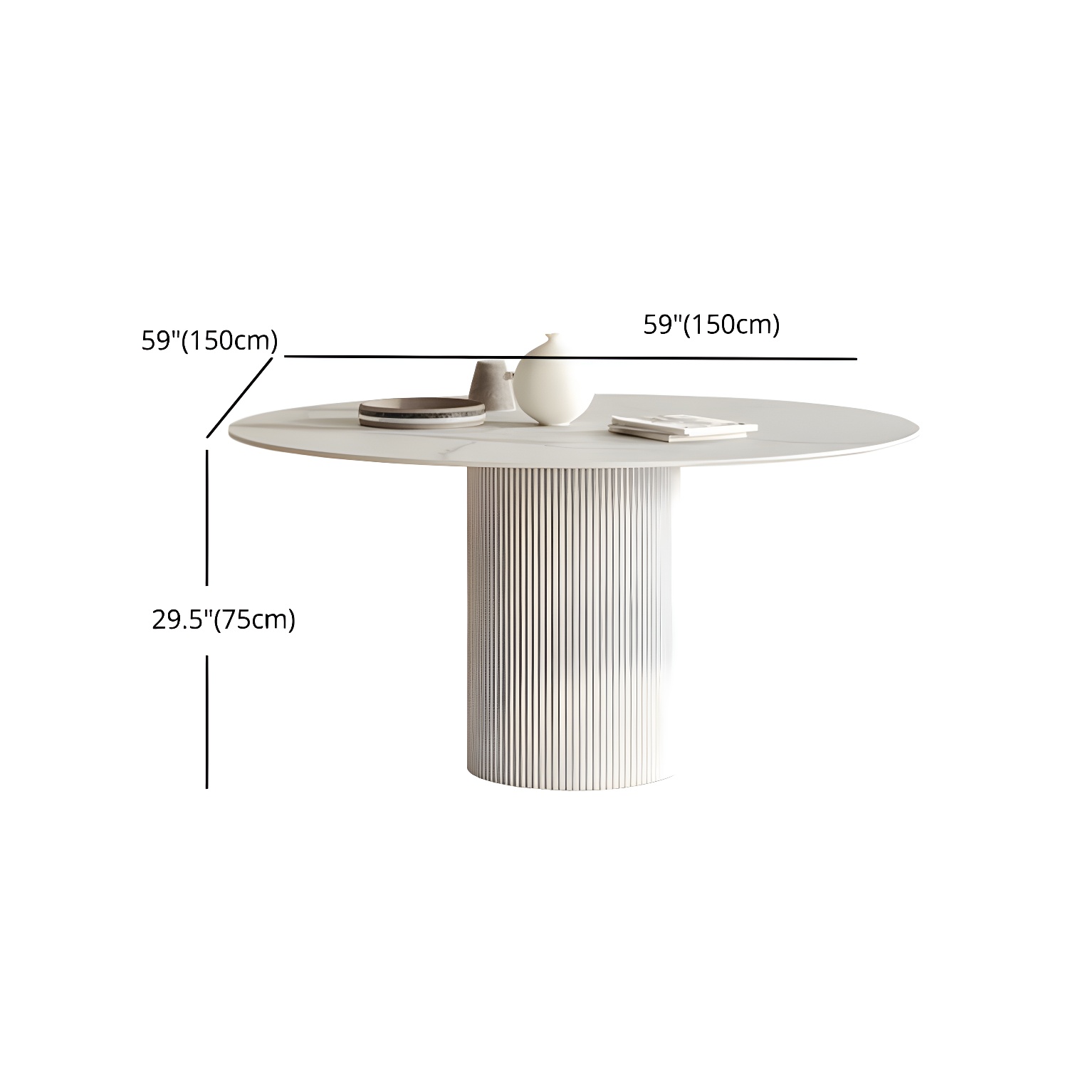 Modern 1/4/5/7 Pieces Dining Set Round Stone Dining Table for Dining Room - image 13