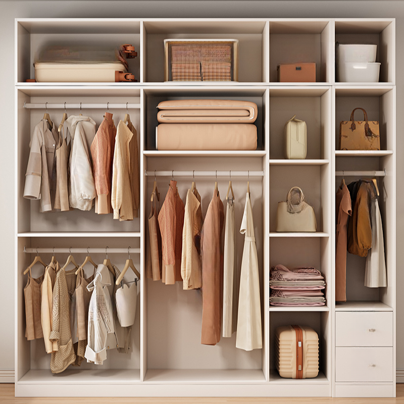 Modish Manufactured Wood Independent Armoire Cabinet with Soft Close Door, Interior Shelves, and Clothing Rod - image 4