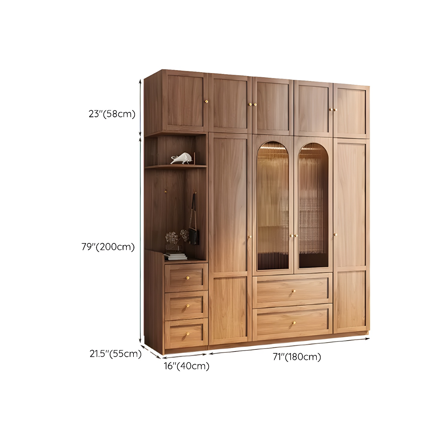 Fashionable Natural Wood Wardrobe Armoire for Stylish Closet Organization - image 31