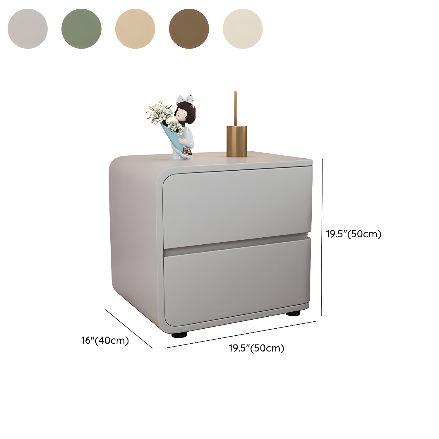 Contemporary Drawer Storage Bedside Cabinet Pine Accent Table Nightstand for Bedroom - image 13
