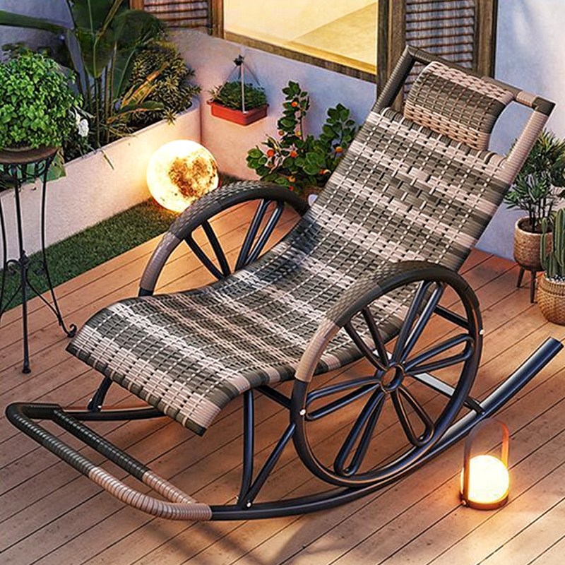 Simple Synthetic Rocking Chair with Scratch-tolerant Track Arm - image 5
