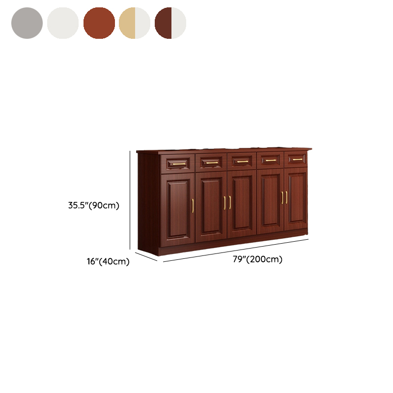 Modern Wood Sideboard Credenza with Drawers and Interior Shelves - image 23