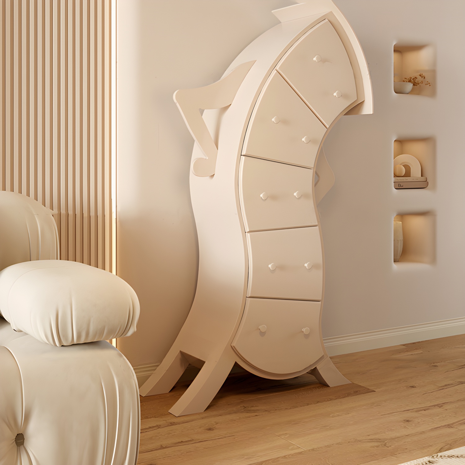 Modern Wood Accent Chest with Soft Close Drawers and Standard Length - image 11