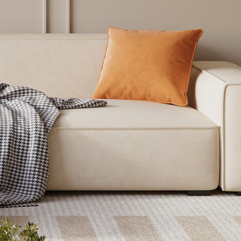 Trendy L-Shape Tear Resistant Sofa Chaise for 3-seater with Square Arm and 1 Chaise - image 8