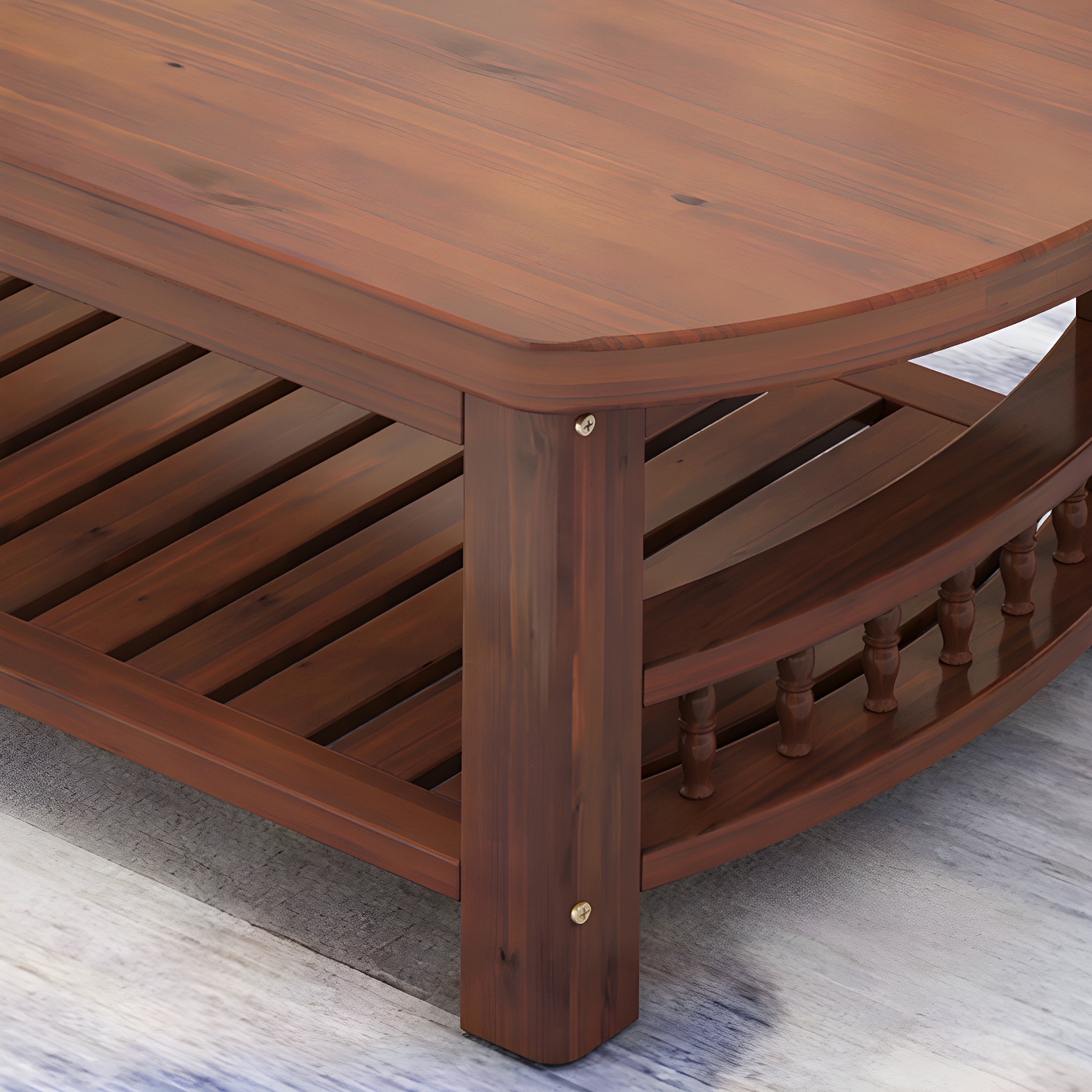 Contemporary Coffee Table Storage Solid Wood Coffee Cocktail Table - image 10