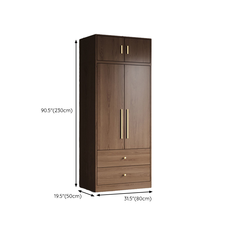 Modern Wood Wardrobe Armoire: 1pc Clothing Rod, Non-Adjust Shelves, Pre-Drilled Holes - image 23