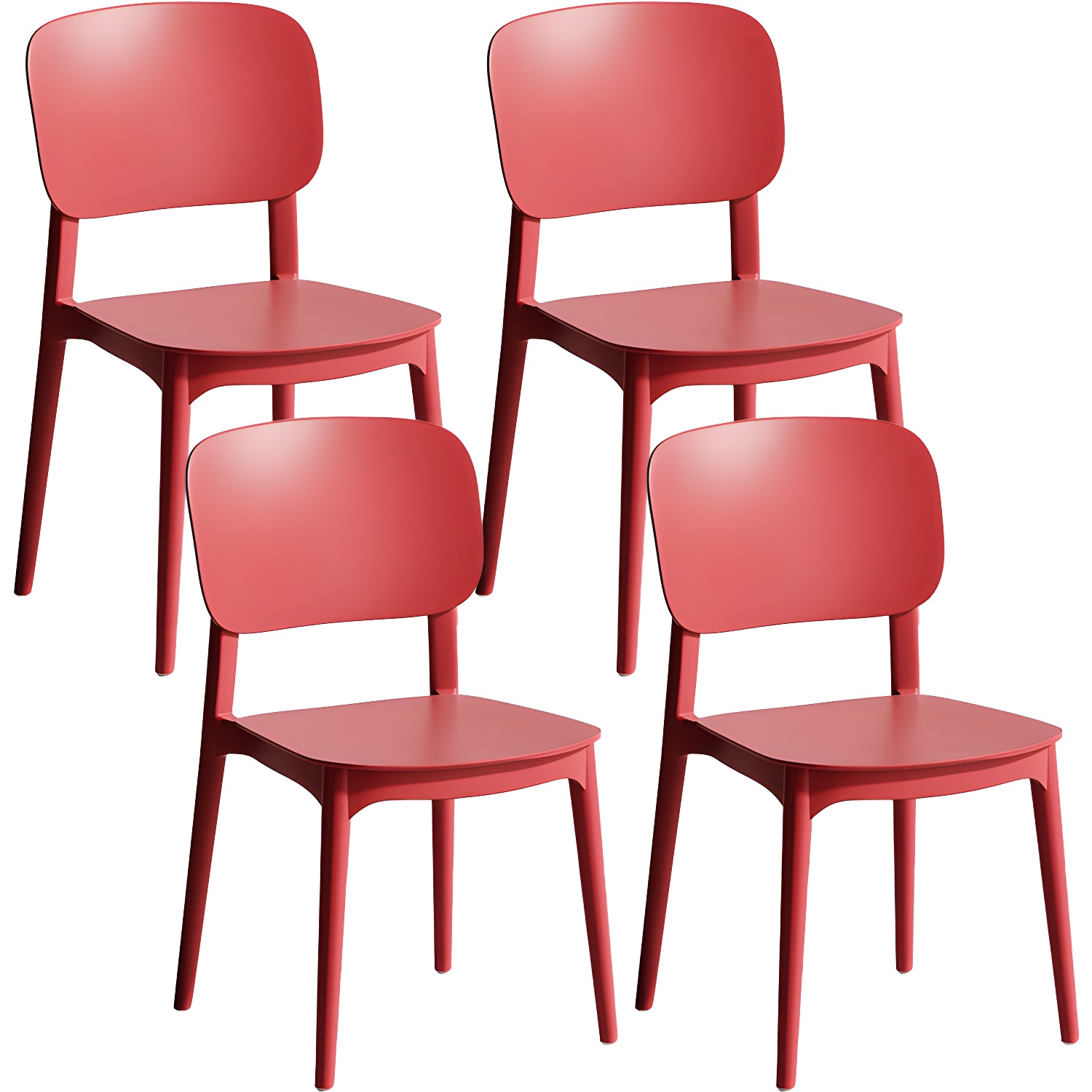 Scandinavian Style Stackable Kitchen&Dining Chair, Plastic and Non-Upholstered - image 7