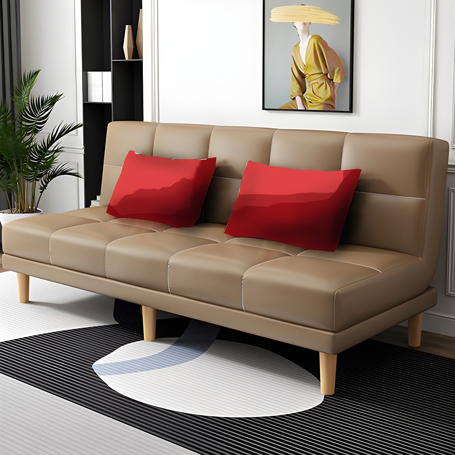 Contemporary Armless Standard Sofa Bed Dual Purpose Sofa for Living Room - image 10