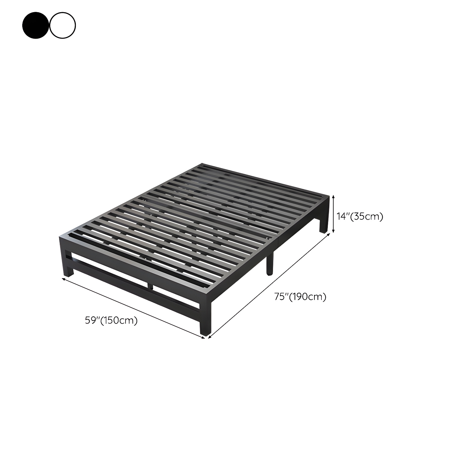 Modern Metal Bed Frame with Legs and Non-Upholstered Solid Color Design - image 23