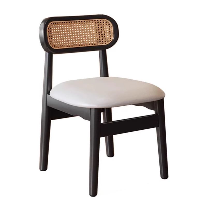 Simple Drawing Room Side Chair with Exposed Back, Upholstered Seat, and Wooden Legs - image 9