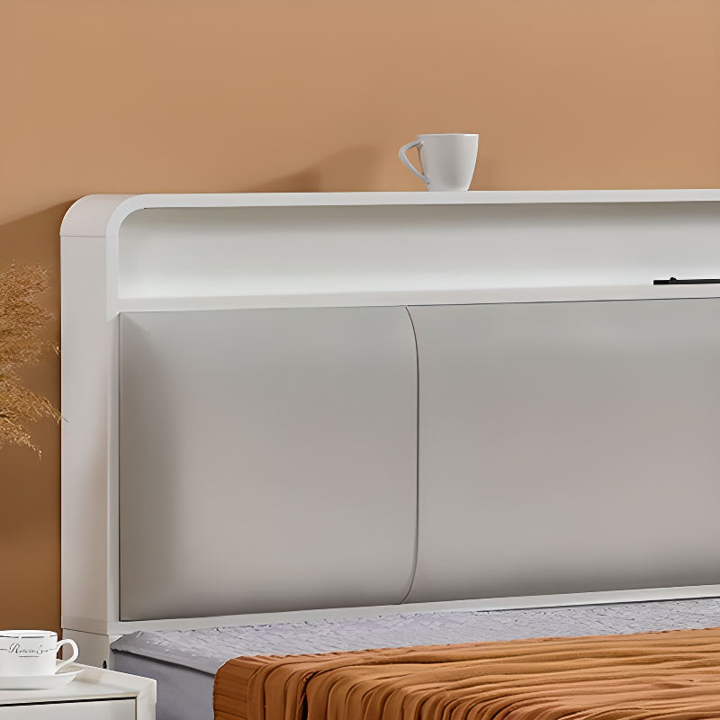 Simplistic Panel Headboard with Shelves, Rectangular Shape for Twin/Full/Twin XL Bed, Featuring Sponge Upholstery, Illumination Light, and Standard Height - image 10