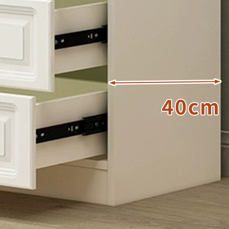 Sleeping Room Use Trendy White Wood Wardrobe Chest with Shelves - image 12