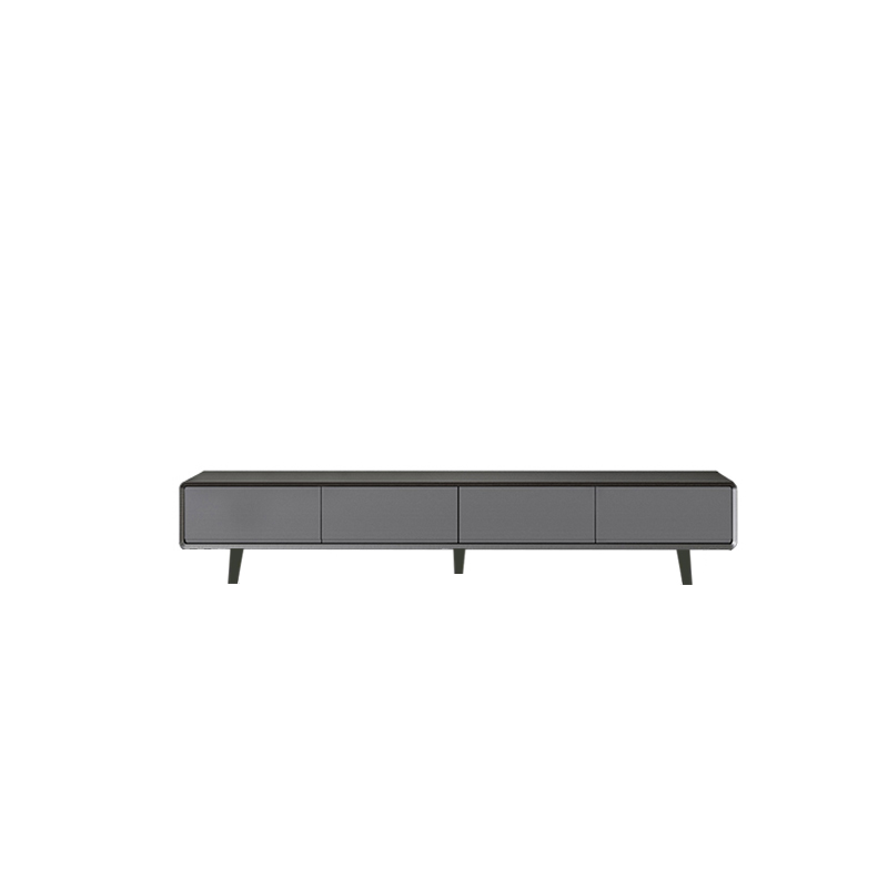 Art Deco Timber Rectangular TV Stand for Drawing Room with 4 Drawers for Home