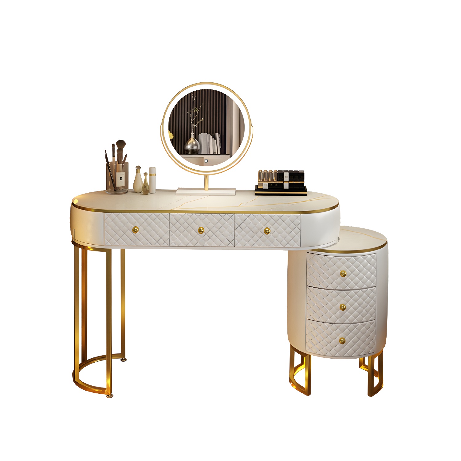 Scandinavian Wooden Vanity Dressing Table 29.9" H Bedroom Makeup Counter with Drawer - image 17