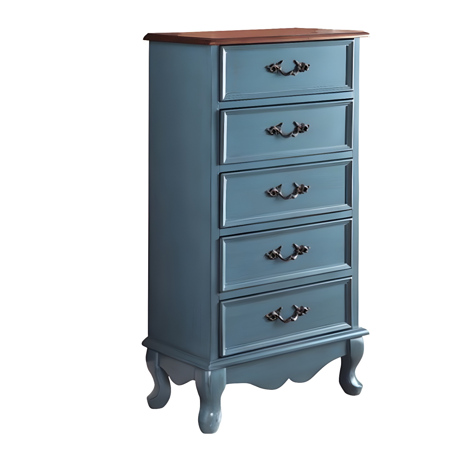 Bedroom Storage Chest Wooden Nautical Vertical Chest with Drawers - image 3