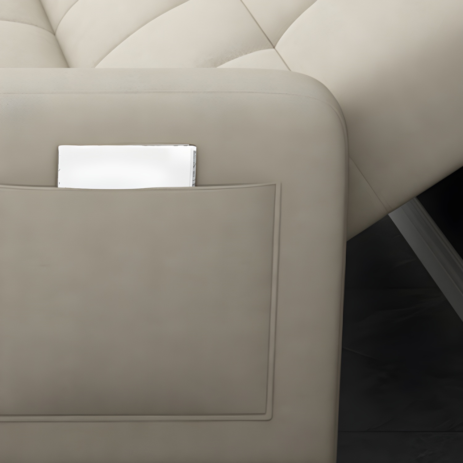 Square Arm Modern Storage Sofa with Biscuit Back Convertible Sofa for Living Room - image 16