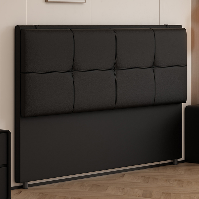 Art Deco Style Panel Headboard in Pine Wood with No Distressing, Rectangle Shape for Twin/King/Queen Bed, Featuring Sponge Upholstery and Standard Height