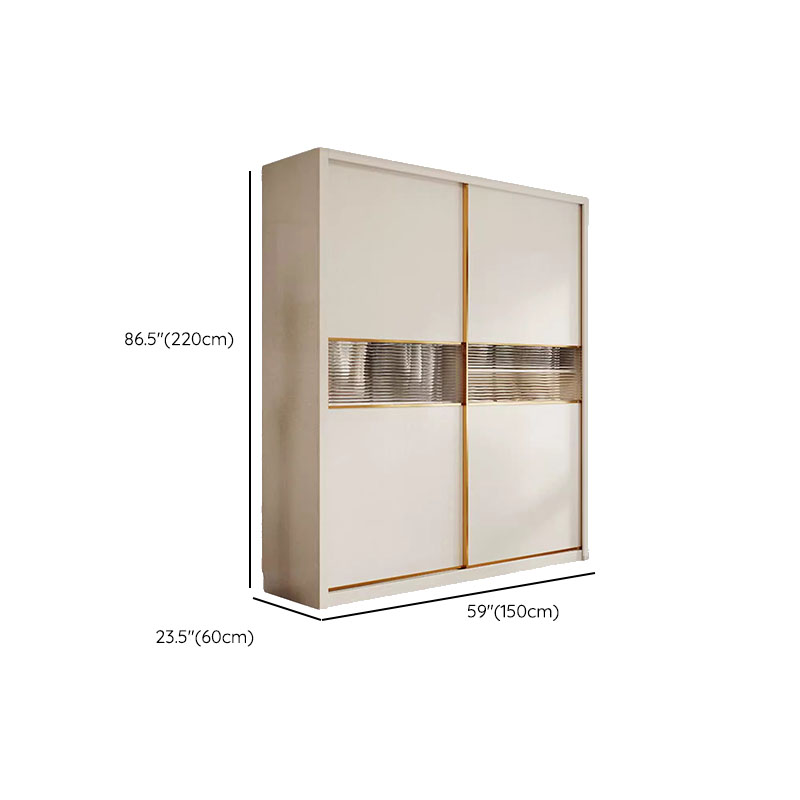 White Modish Manufactured Wood Independent Armoire Cabinet with Soft Close Drawer, Interior Shelves, and Clothing Rod - image 14
