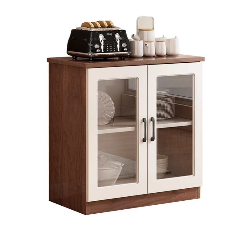 Modern Wood Buffet Cabinet with Glass Doors and Shelves - Full Assembly Needed - image 3