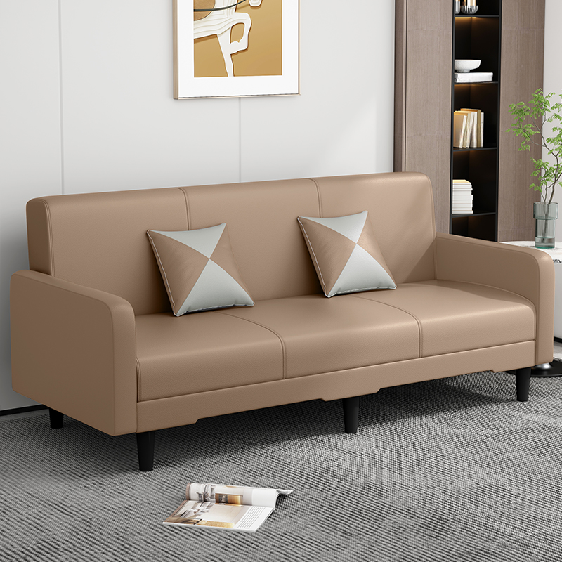Convertible Sofa in Gray/Cerulean/Off-White with Armrest and 3 Pillows - image 16