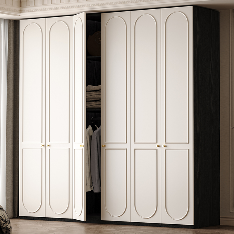 Chalk Casual Wooden Independent Almirah with Soft Close Drawer, Soft Close Door, and Interior Shelves