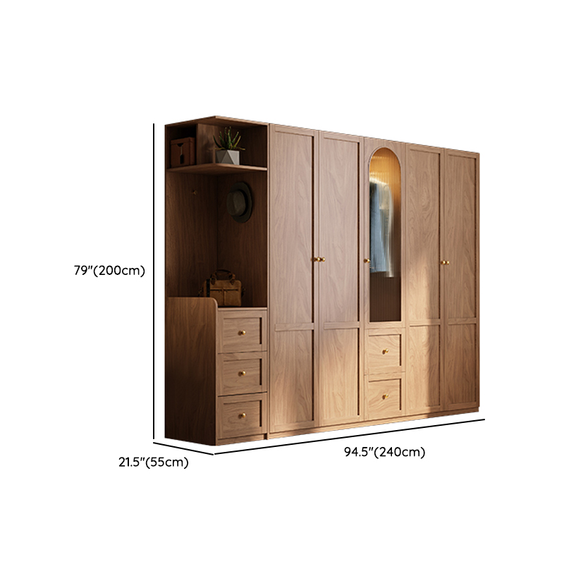 Trendy Unfinished Color Engineered Wood Unattached Armoire Cabinet - image 19