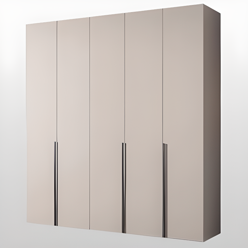 Cream Trendy Timber Standalone Wardrobe Armoire with Soft Close Door, Interior Shelves, and Articulated Mechanism - image 5