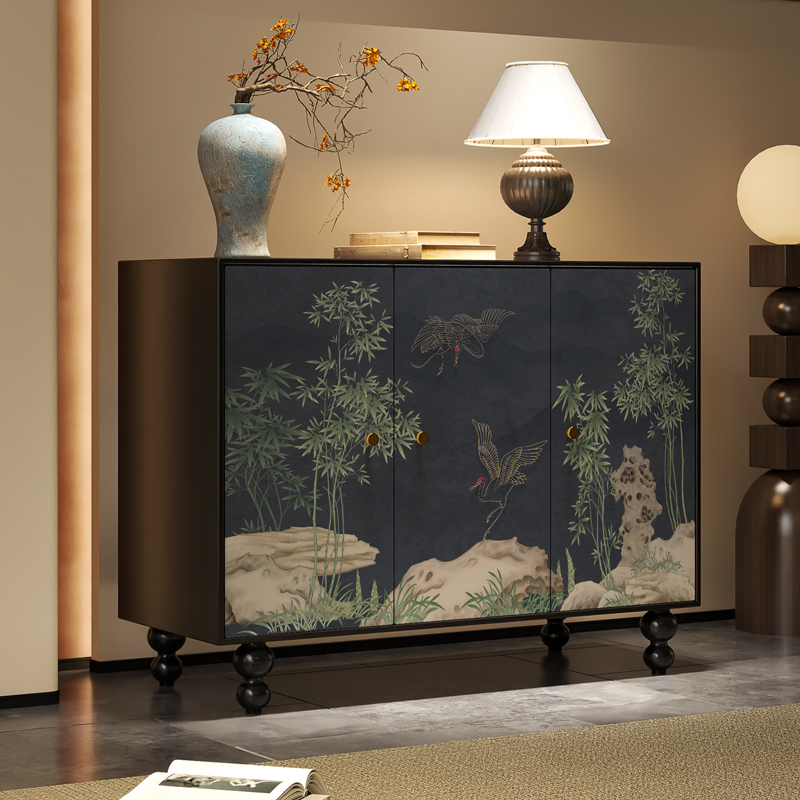 Trendy Rectangle Standalone Accent Cabinet in Ink with Manufactured Wood and Cabinet Knobs - image 4