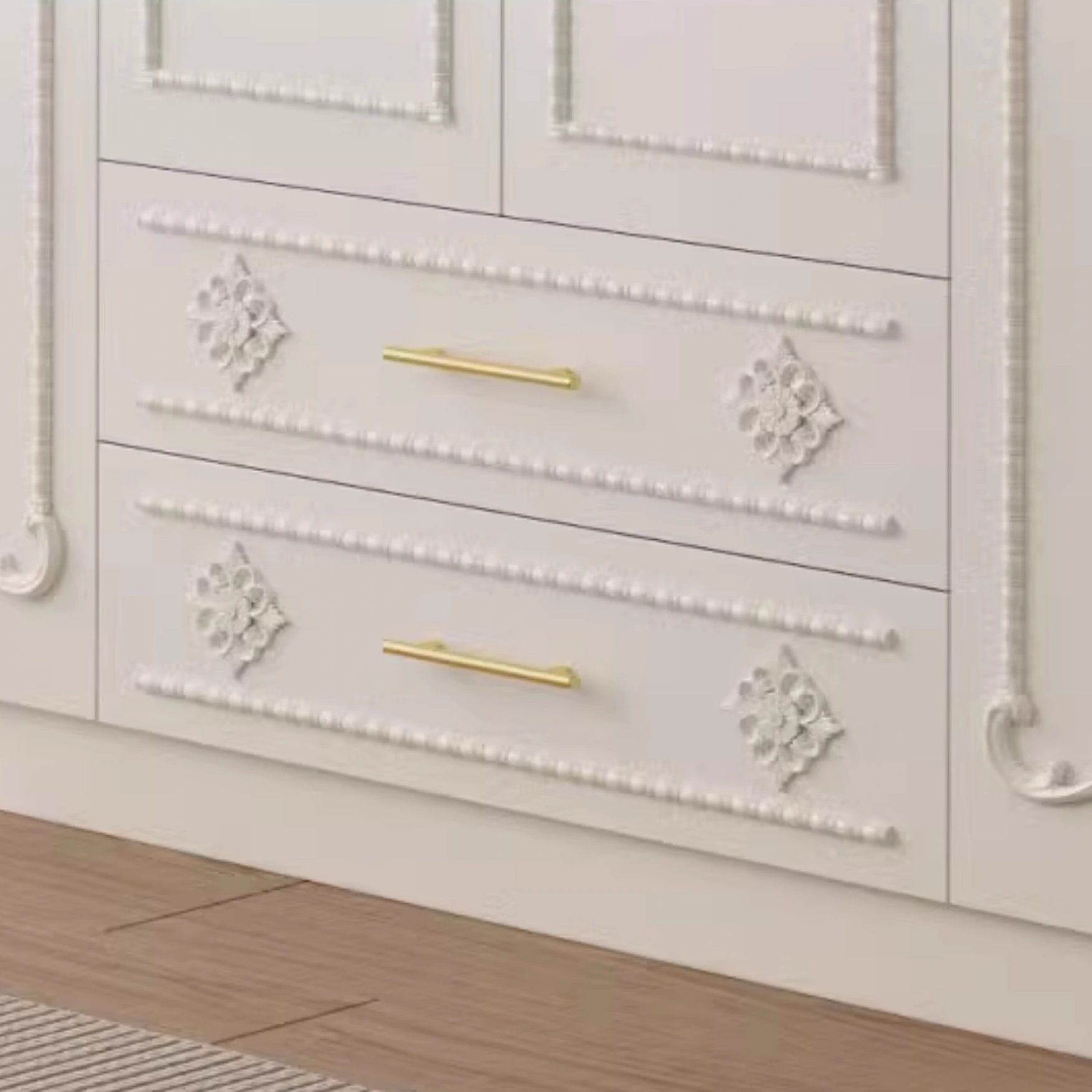 White Simple Timber Wardrobe Closet Soft Close Drawer Soft Close Door Interior Shelves - image 7