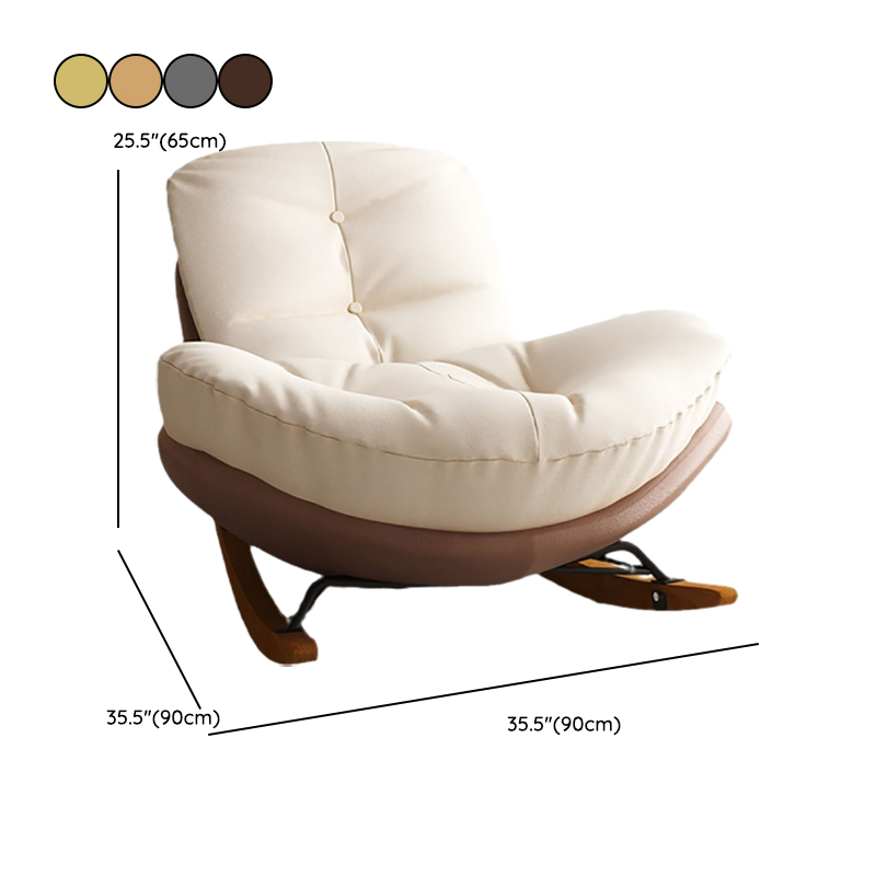 Chalk Modern Simple Style Upholstered Rocking Chair Couch, Scratch-defiant & Cushioned - image 18