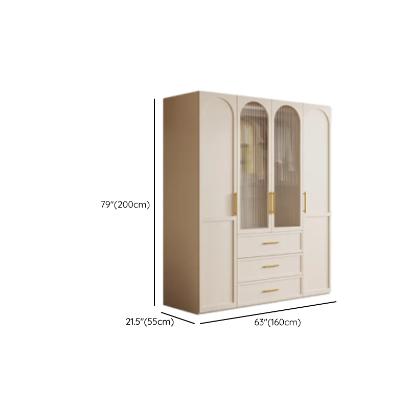 Simplistic White Detached Almirah with 3 Drawers, Interior Shelves, and Hinged Door - image 14