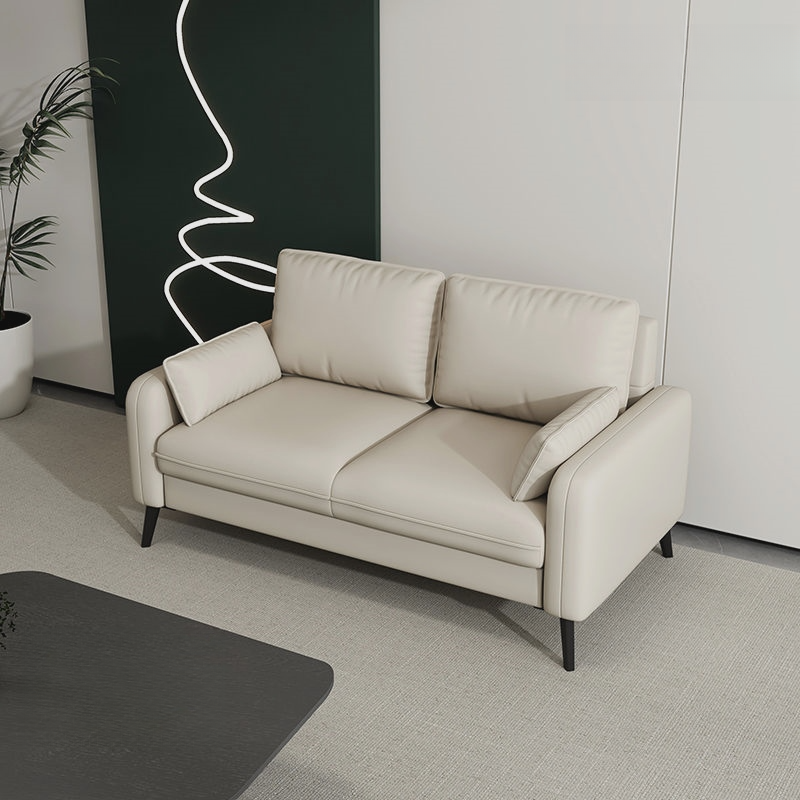 Contemporary Scratch-immune Solid Color Cerulean/Olive Green/Amber Color Loveseat for Seats 2 with Pillow Back and Square Arm - image 6
