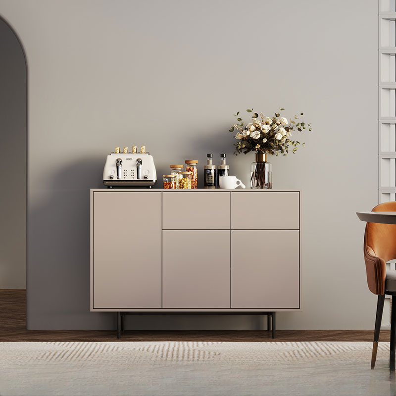 Ground Design Narrow Server with 2 or 1 Drawer, Drawers Storage, Alterable Shelf, and 3 or 2 Doors Tabletop - image 6