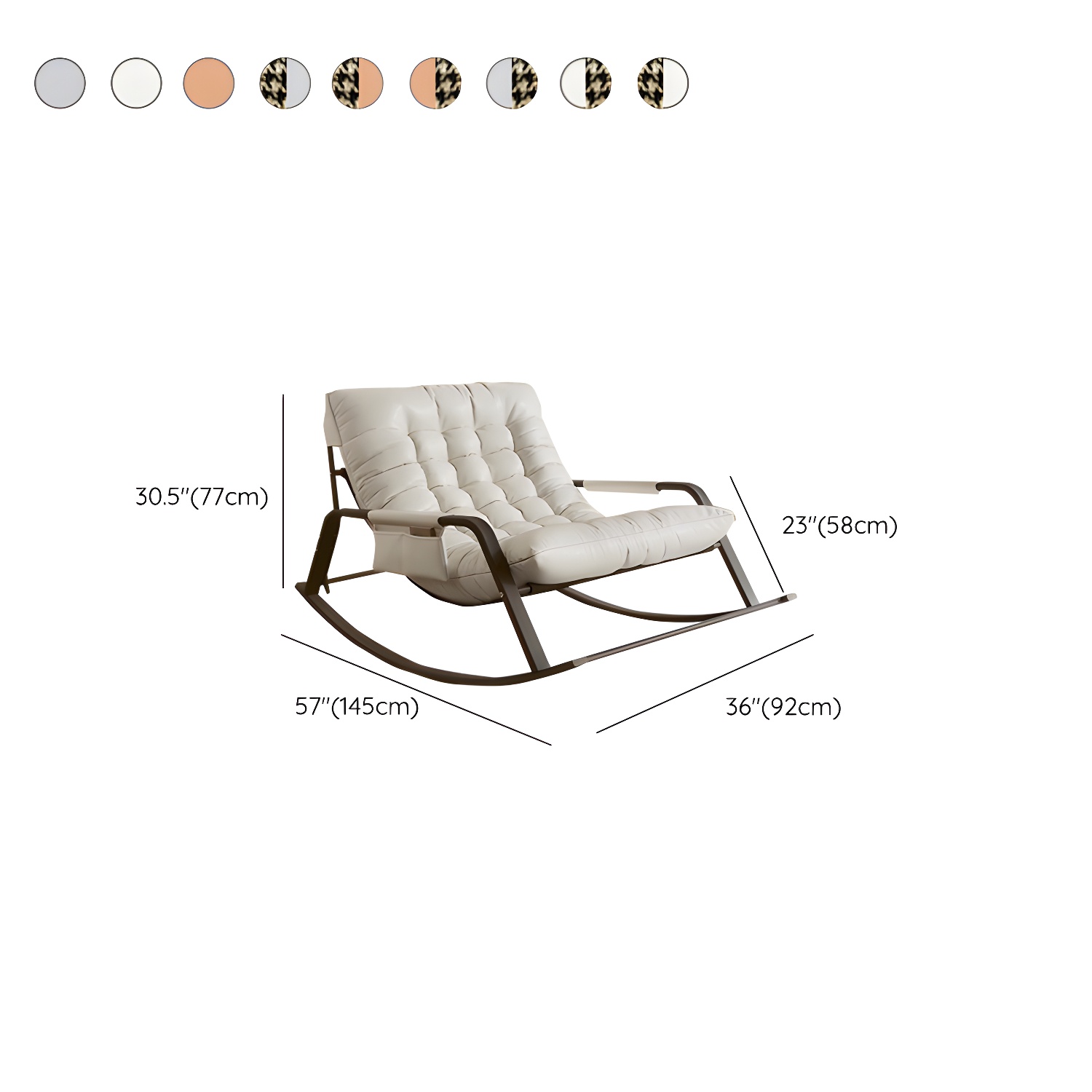 Stylish Tufted Upholstered Rocking Chair - Modern Design for a Comfy Home - image 21