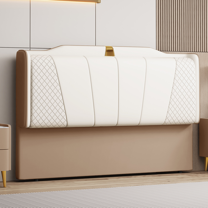 Trendy Panel Headboard in Natural Wood with No Distressing, Scooped Shape for Queen/Full Bed, Sponge Upholstery Fill, Standard Height - image 6
